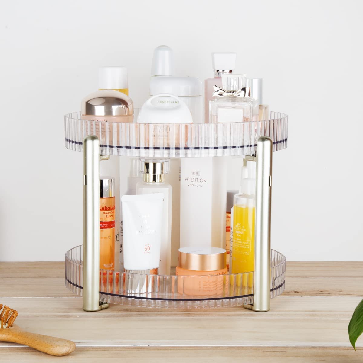 Aesthetic 2-Tier Rotating Storage Cabinet