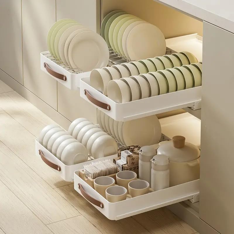 Aesthetic Slide Out Stainless Steel Cabinet