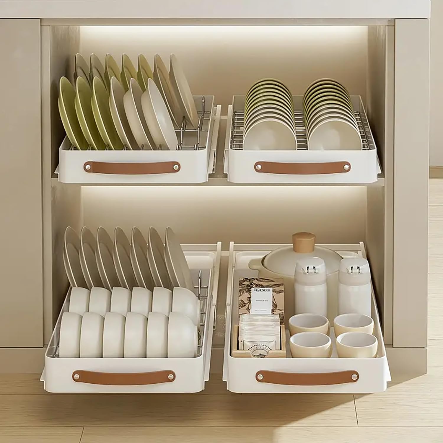 Aesthetic Slide Out Stainless Steel Cabinet