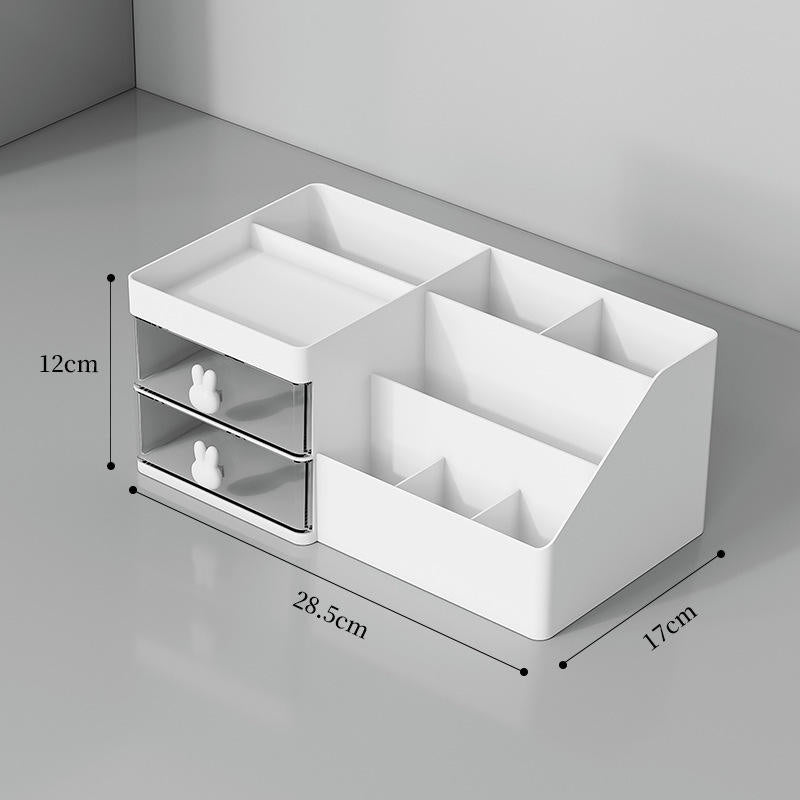 Aesthetic 2-Drawer Makeup Organizer Brush Holder