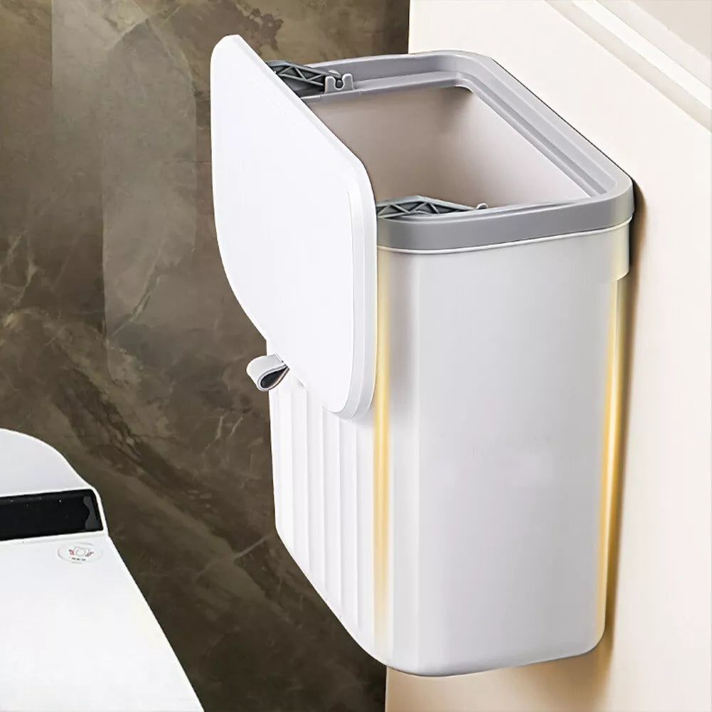 Aesthetic Hanging Kitchen Trash Can with Lid