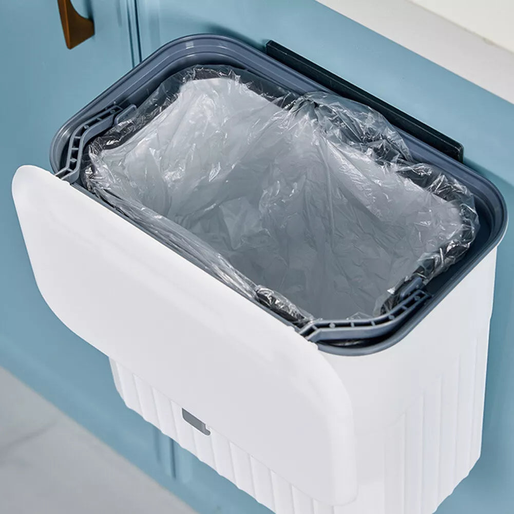 Aesthetic Hanging Kitchen Trash Can with Lid