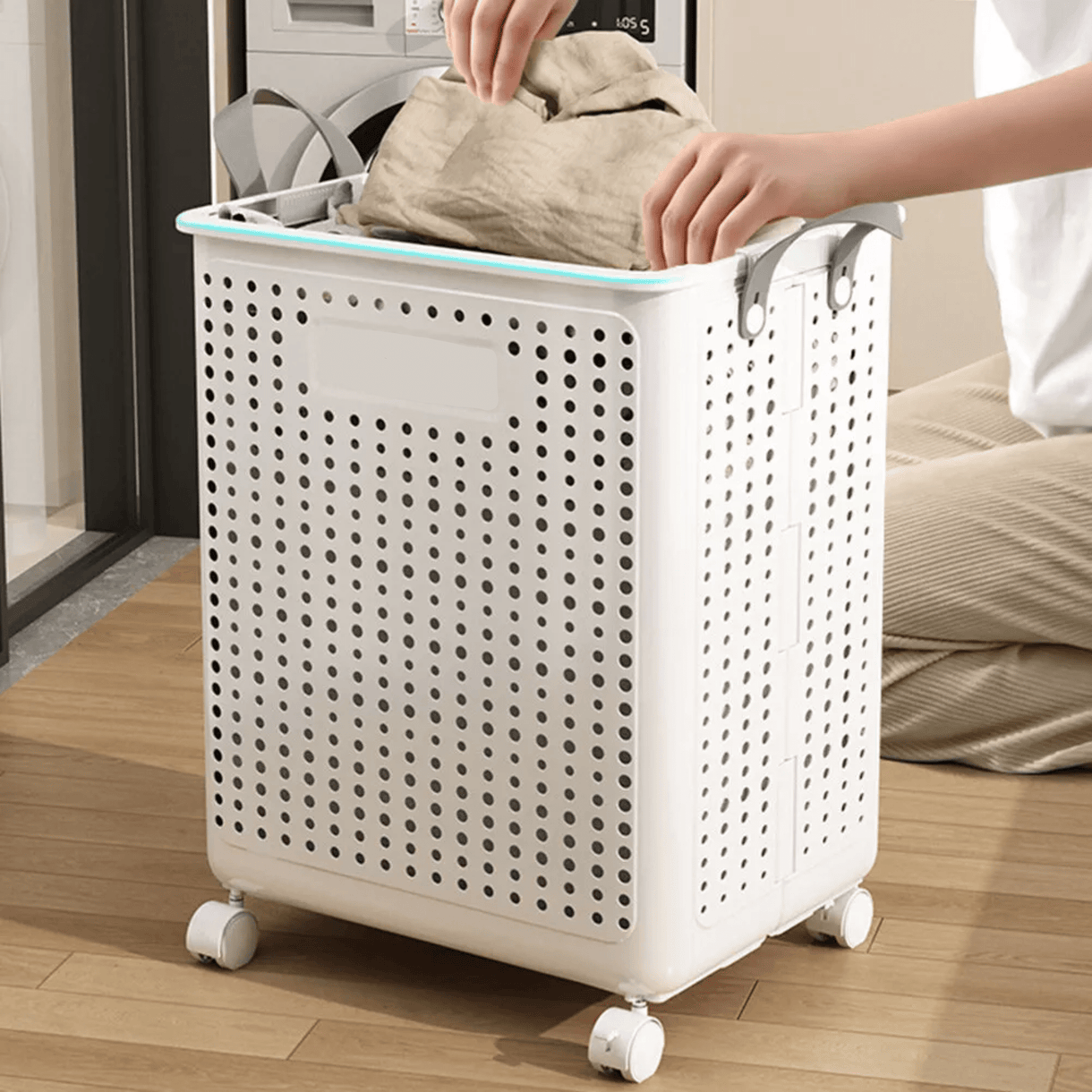Elegant 60L Collapsible Laundry Basket