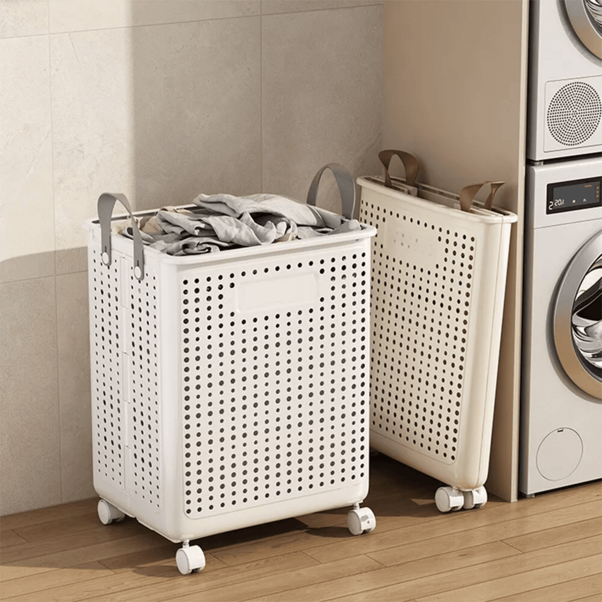 Elegant 60L Collapsible Laundry Basket