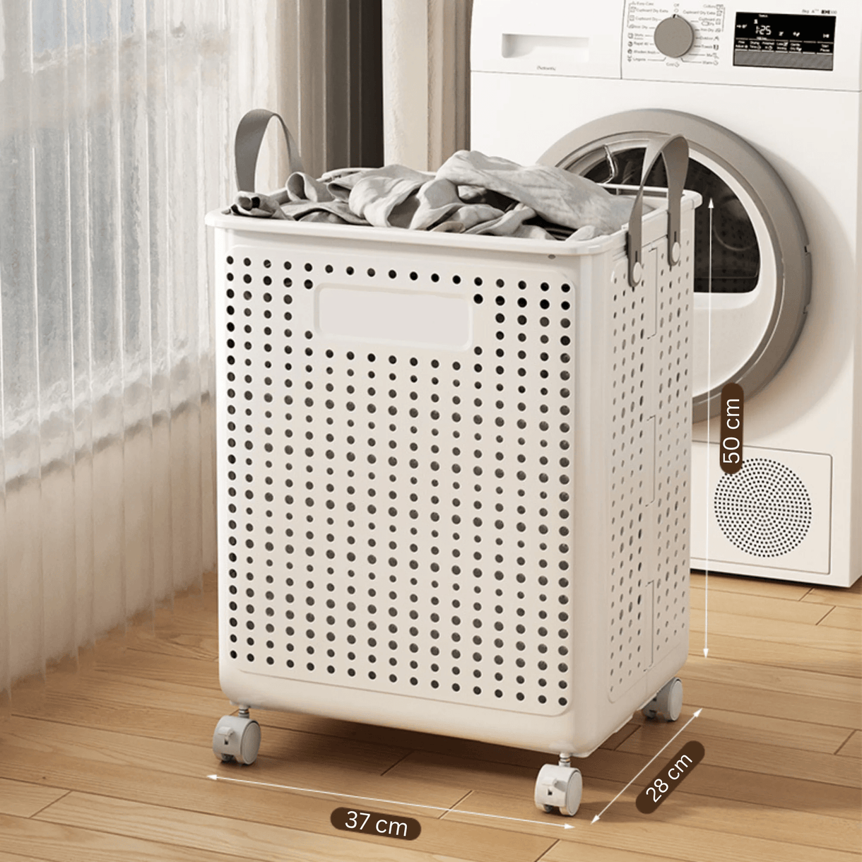 Elegant 60L Collapsible Laundry Basket