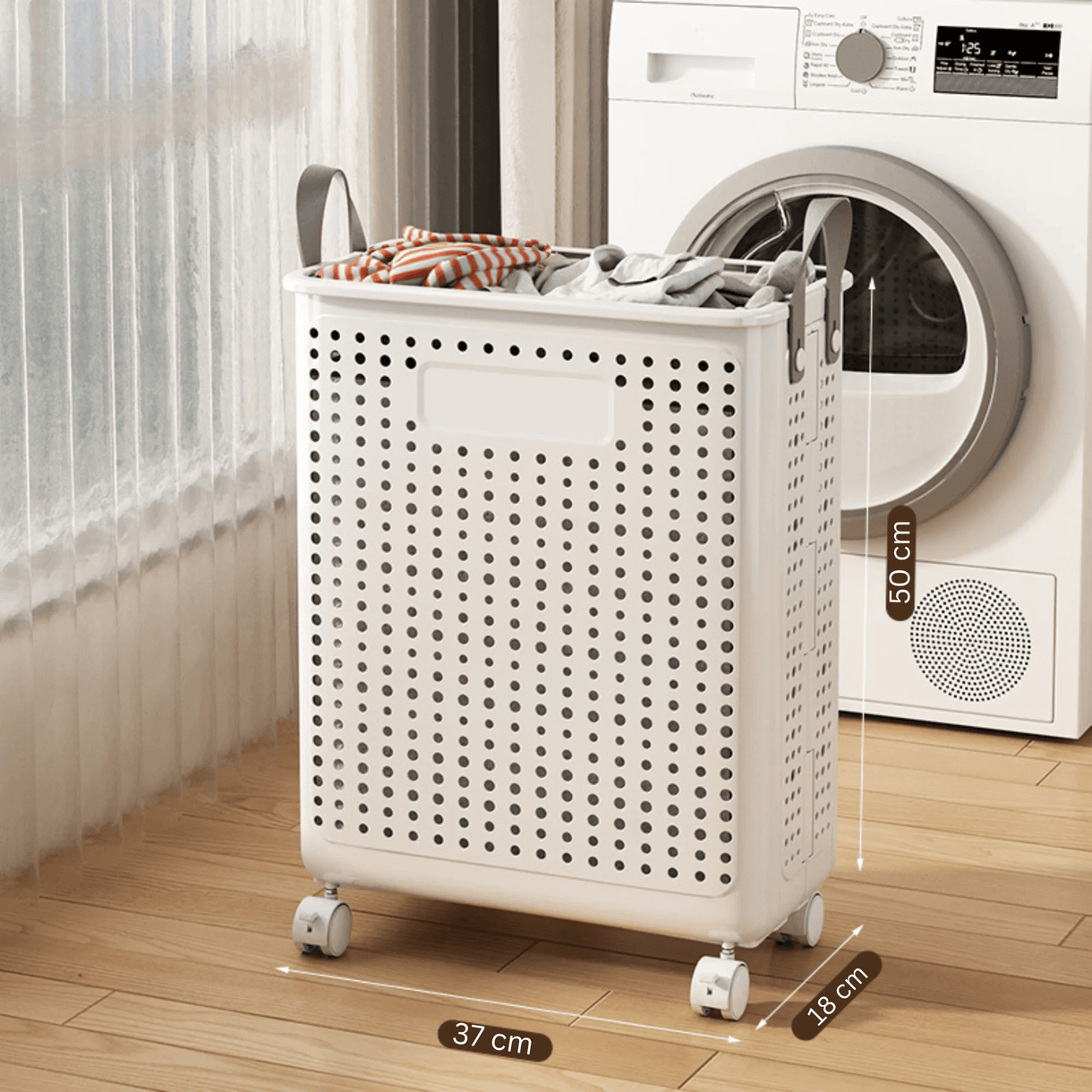 Elegant 60L Collapsible Laundry Basket