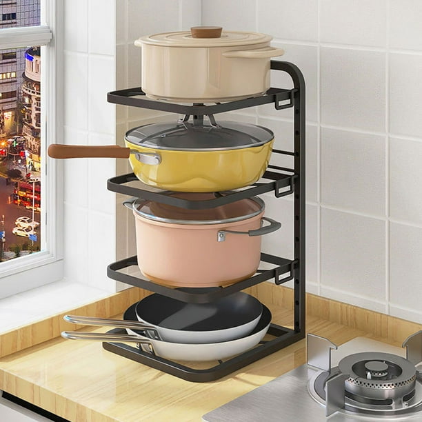Heavy Duty 4-Layer Pot and Pan Rack