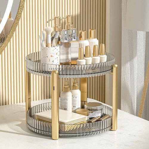 Aesthetic 2-Tier Rotating Storage Cabinet