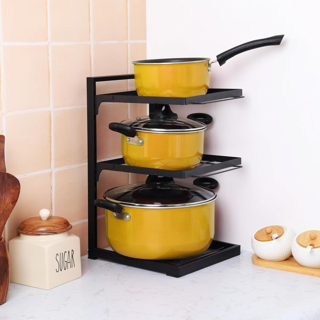 Heavy Duty 4-Layer Pot and Pan Rack