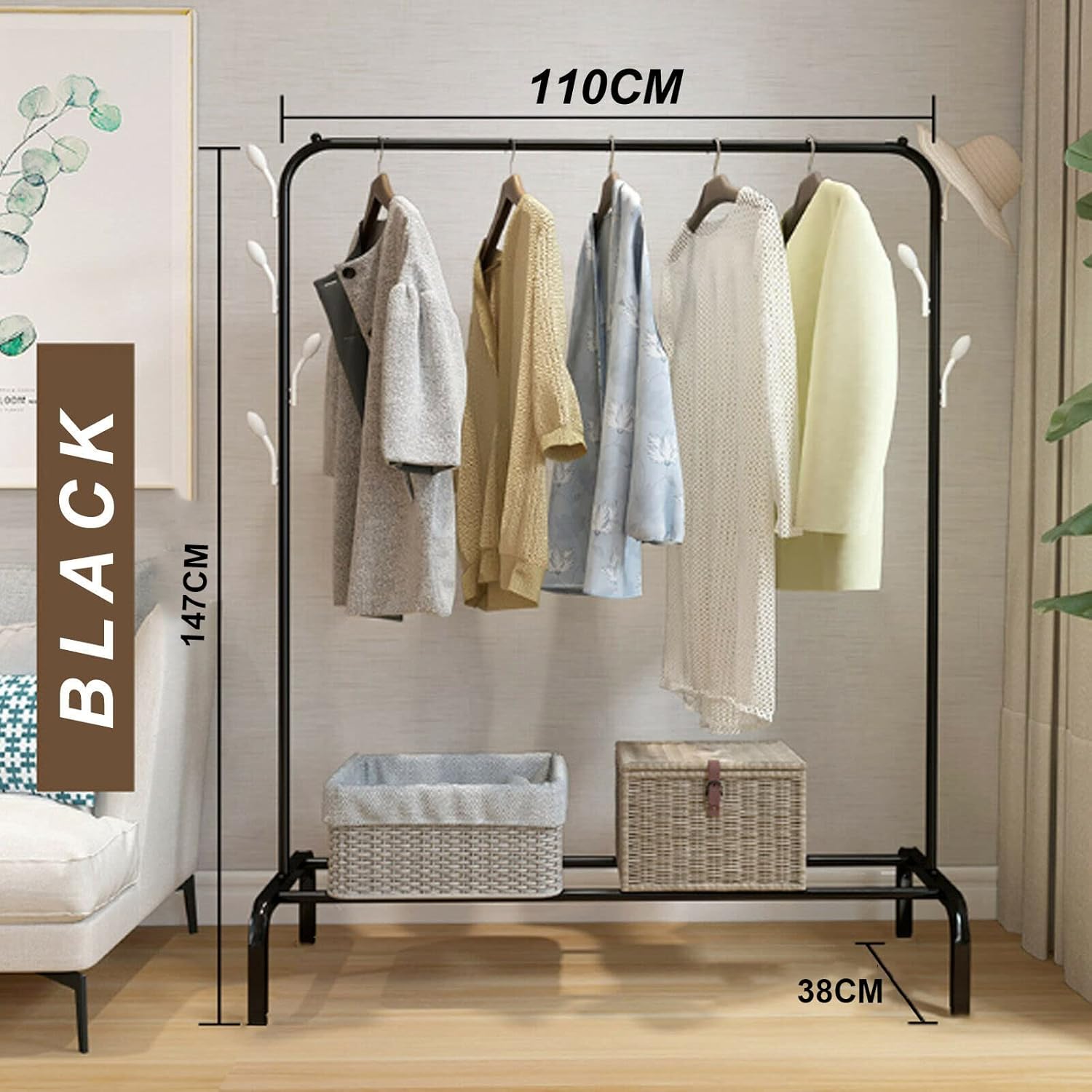 Heavy-Duty Metal Garment Rack
