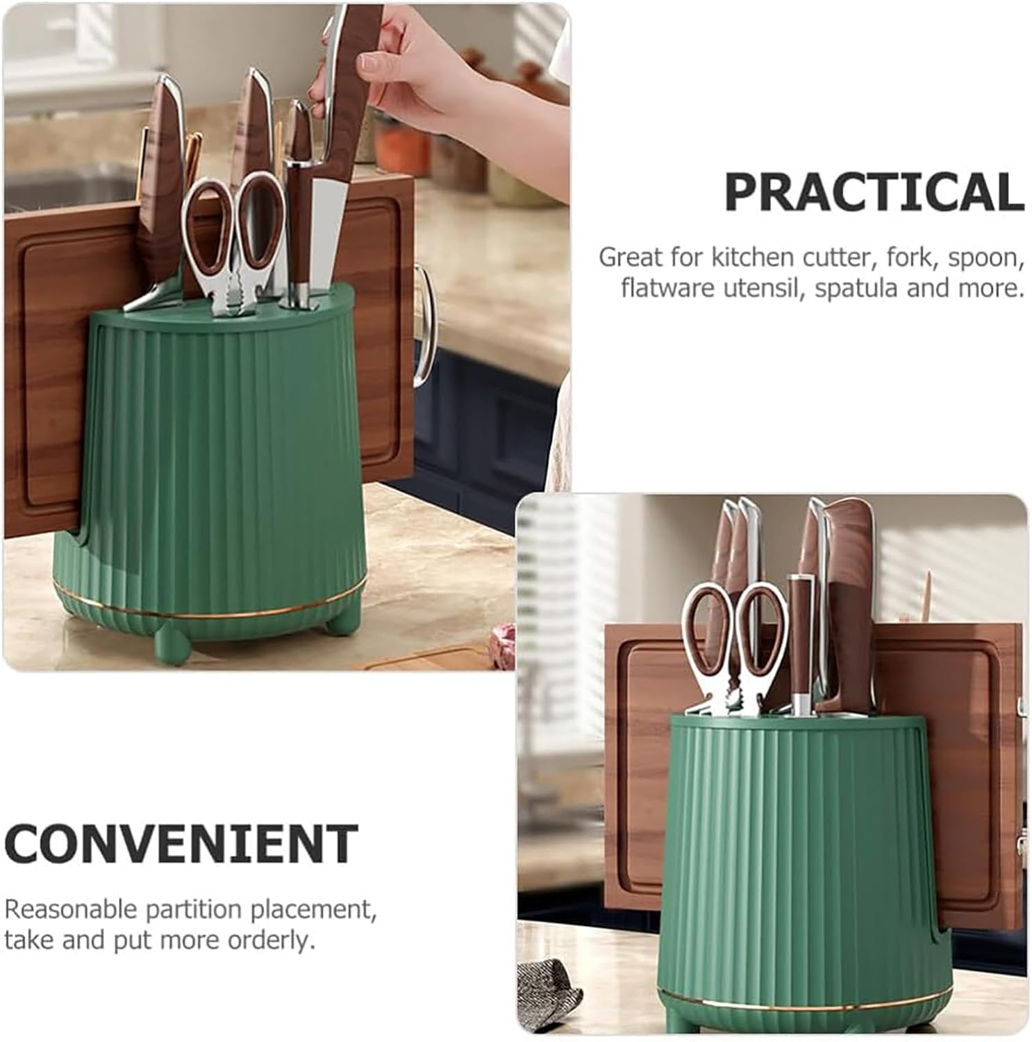 Countertop Stainless Steel Utensil Caddy