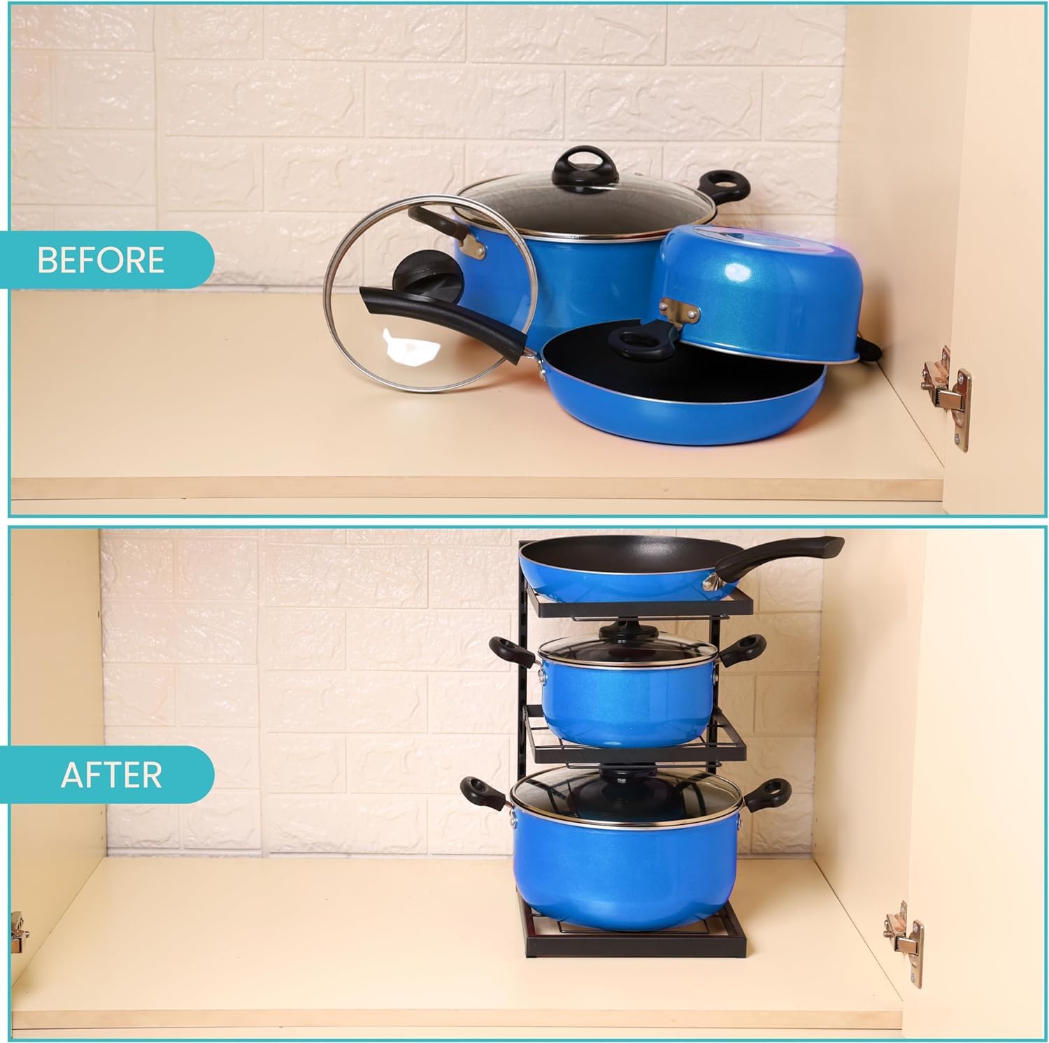 Heavy Duty 4-Layer Pot and Pan Rack