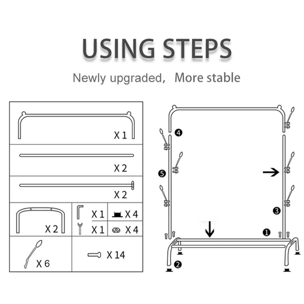 Heavy-Duty Metal Garment Rack